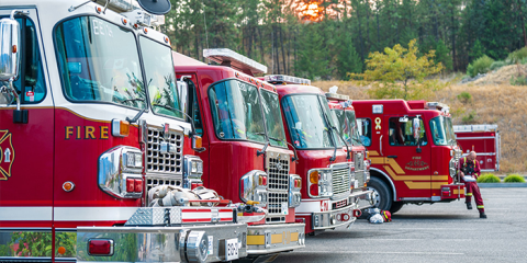 Firefighters at UBCO