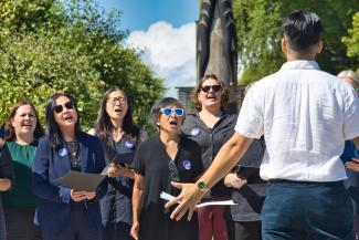 Faculty of Arts - Staff Choir singing at Blueberry Festival